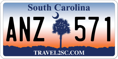 SC license plate ANZ571