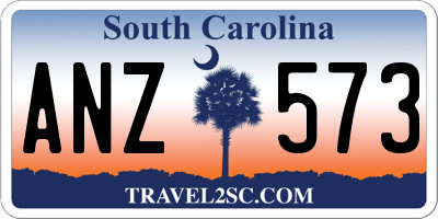 SC license plate ANZ573