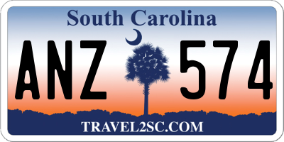 SC license plate ANZ574