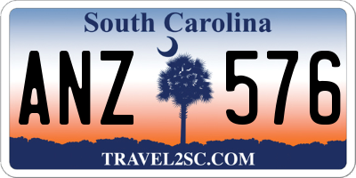 SC license plate ANZ576