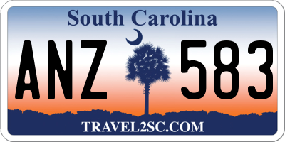 SC license plate ANZ583