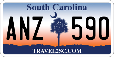 SC license plate ANZ590