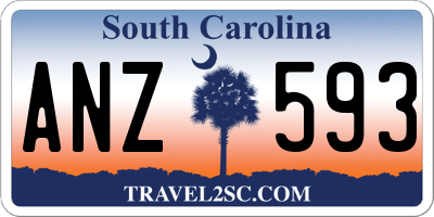 SC license plate ANZ593
