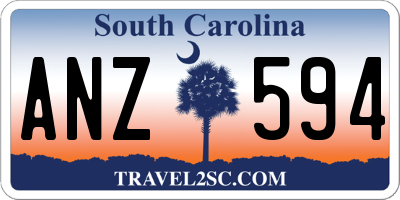 SC license plate ANZ594