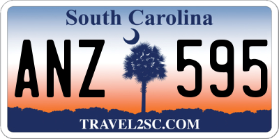 SC license plate ANZ595