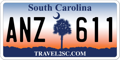 SC license plate ANZ611
