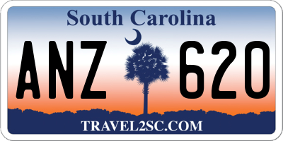 SC license plate ANZ620