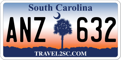 SC license plate ANZ632