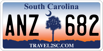 SC license plate ANZ682