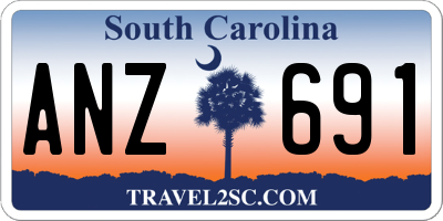 SC license plate ANZ691