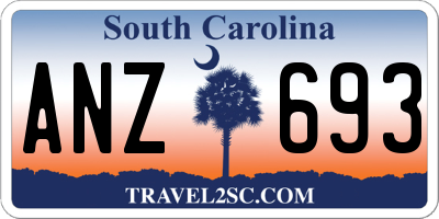SC license plate ANZ693