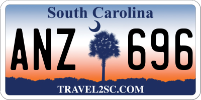 SC license plate ANZ696
