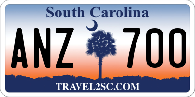 SC license plate ANZ700