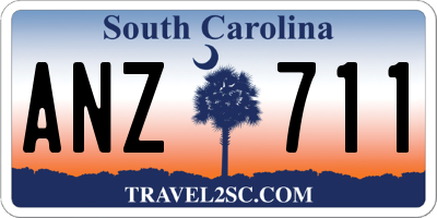 SC license plate ANZ711