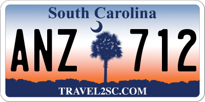 SC license plate ANZ712