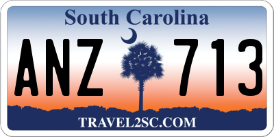 SC license plate ANZ713