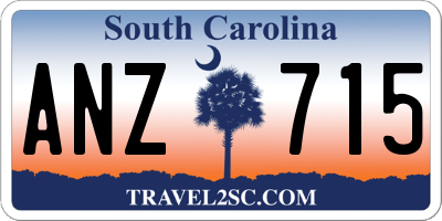 SC license plate ANZ715