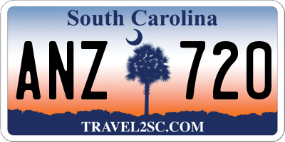 SC license plate ANZ720
