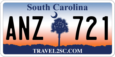 SC license plate ANZ721