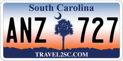 SC license plate ANZ727