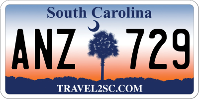 SC license plate ANZ729