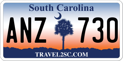 SC license plate ANZ730