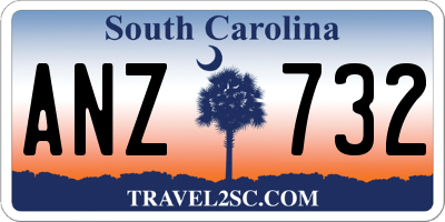 SC license plate ANZ732