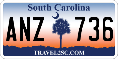 SC license plate ANZ736