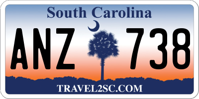 SC license plate ANZ738