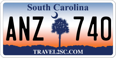 SC license plate ANZ740