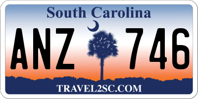 SC license plate ANZ746