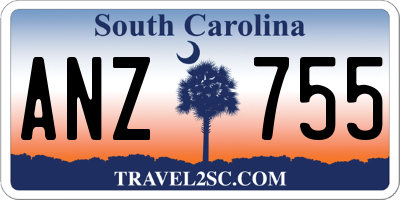 SC license plate ANZ755