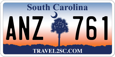 SC license plate ANZ761