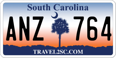 SC license plate ANZ764