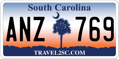 SC license plate ANZ769