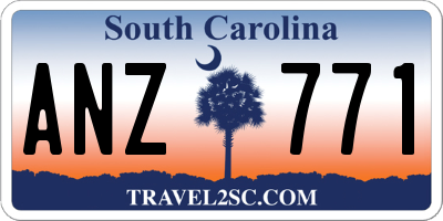 SC license plate ANZ771
