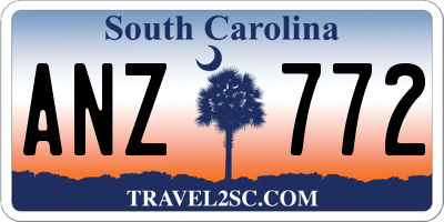 SC license plate ANZ772