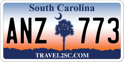 SC license plate ANZ773