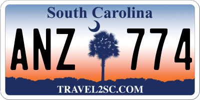 SC license plate ANZ774