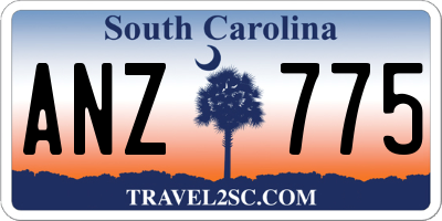 SC license plate ANZ775