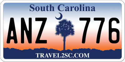 SC license plate ANZ776