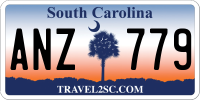 SC license plate ANZ779