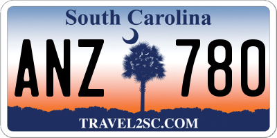SC license plate ANZ780
