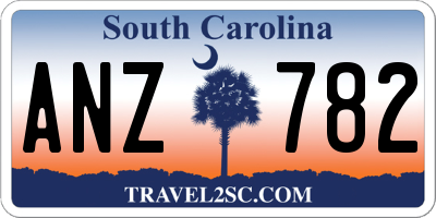 SC license plate ANZ782