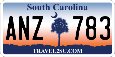 SC license plate ANZ783