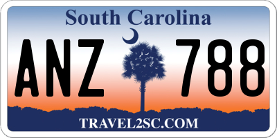 SC license plate ANZ788