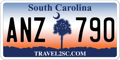 SC license plate ANZ790