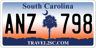 SC license plate ANZ798