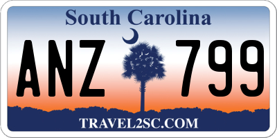 SC license plate ANZ799