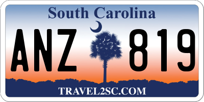 SC license plate ANZ819